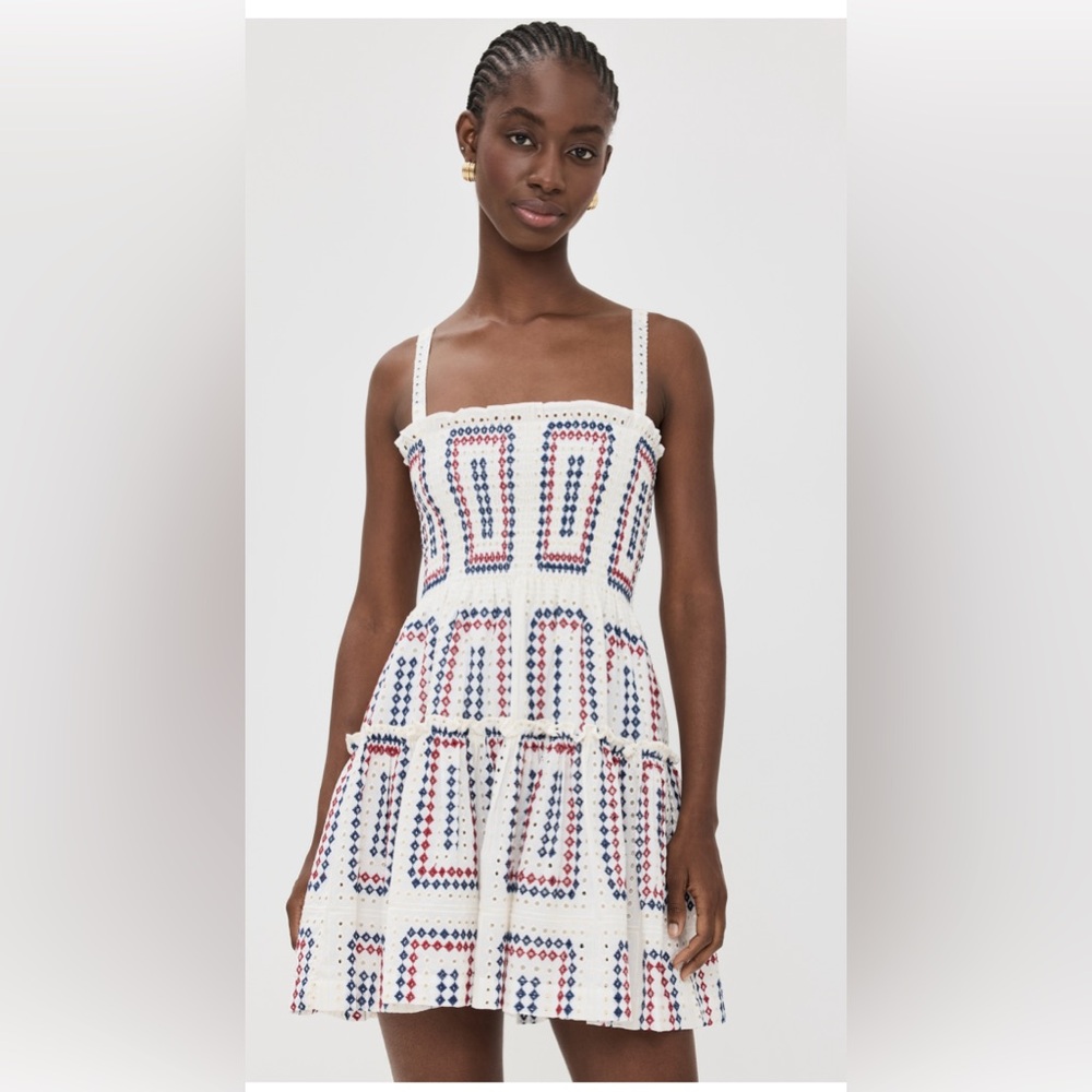 SOLD OUT Hill House Seraphina Mini Nap Dress Size XXS in Geo Eyelet